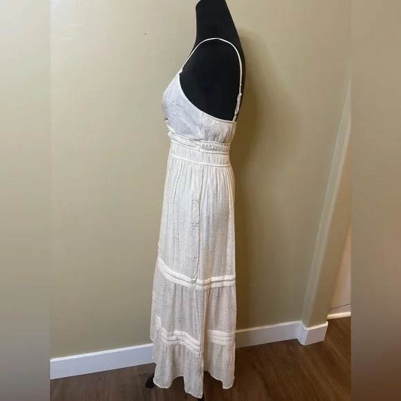 Max + Ash Cream Midi Dress With Gold Dots - Picture 2 of 6